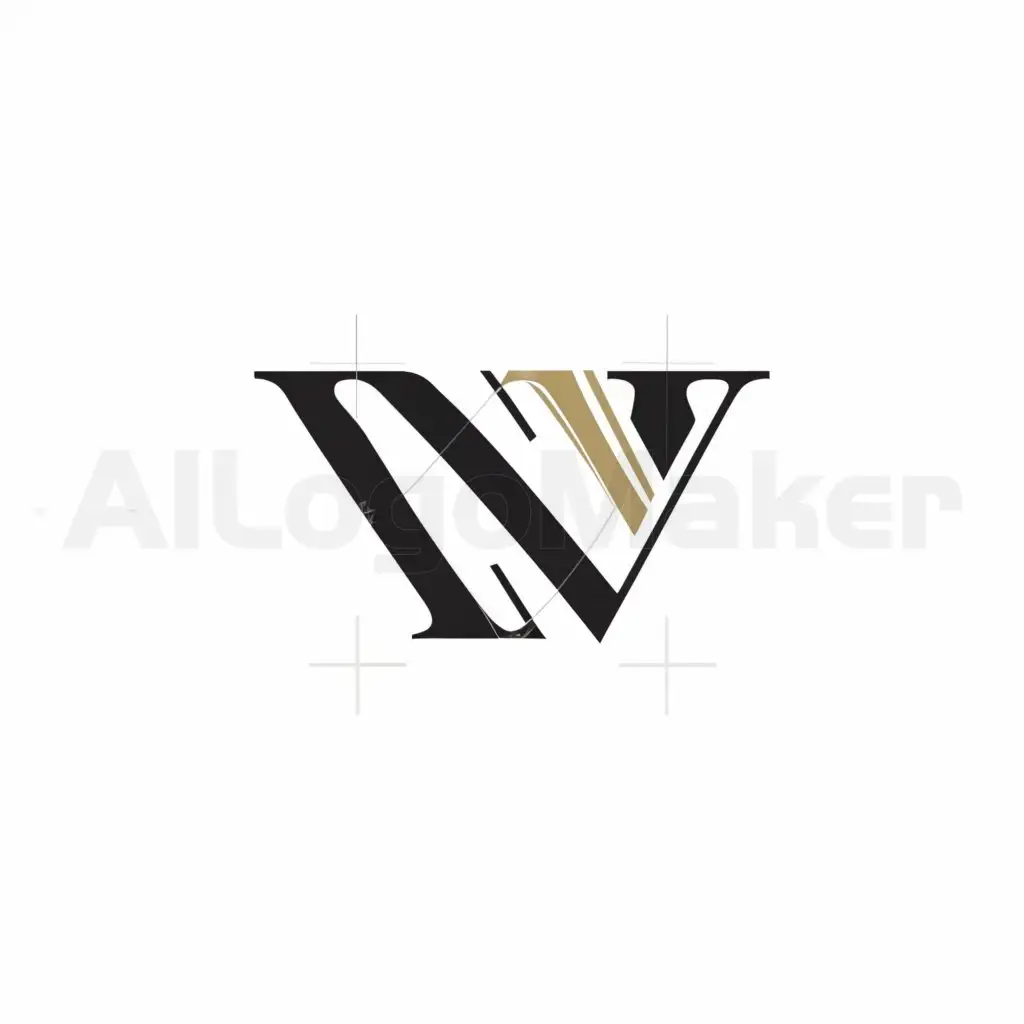 Logo-Design-for-N-V-Stylish-TShirt-Emblem-for-the-Sale-Industry