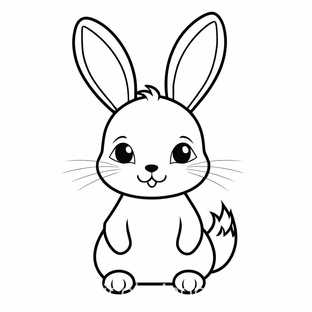 Adorable-Rabbit-Coloring-Page-Simple-Line-Art-for-Kids