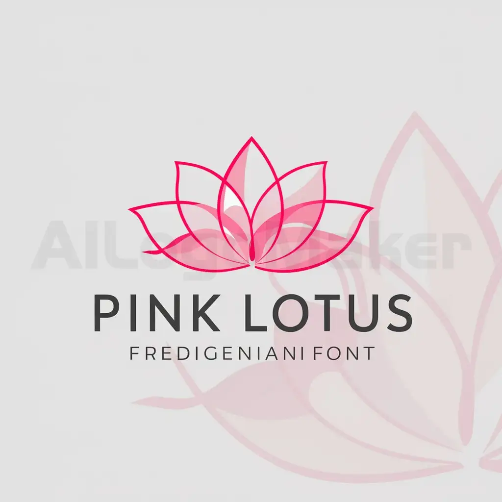 a logo design,with the text "Pink lotus", main symbol:Lotus,Moderate,clear background