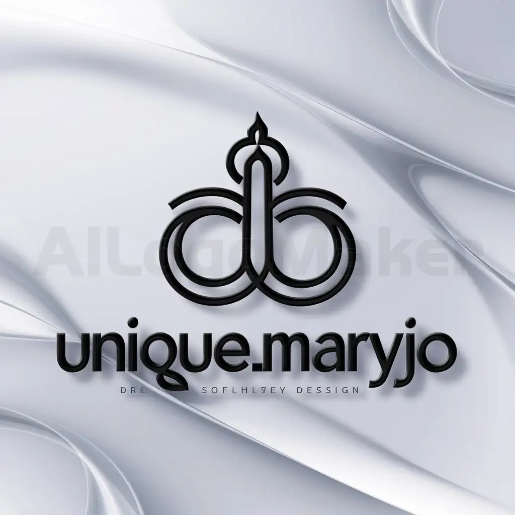 a logo design,with the text "Unique_MaryJo", main symbol:Namaste,complex,clear background