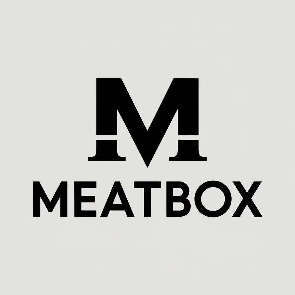 a logo design,with the text "meatbox", main symbol:M,Moderate,clear background