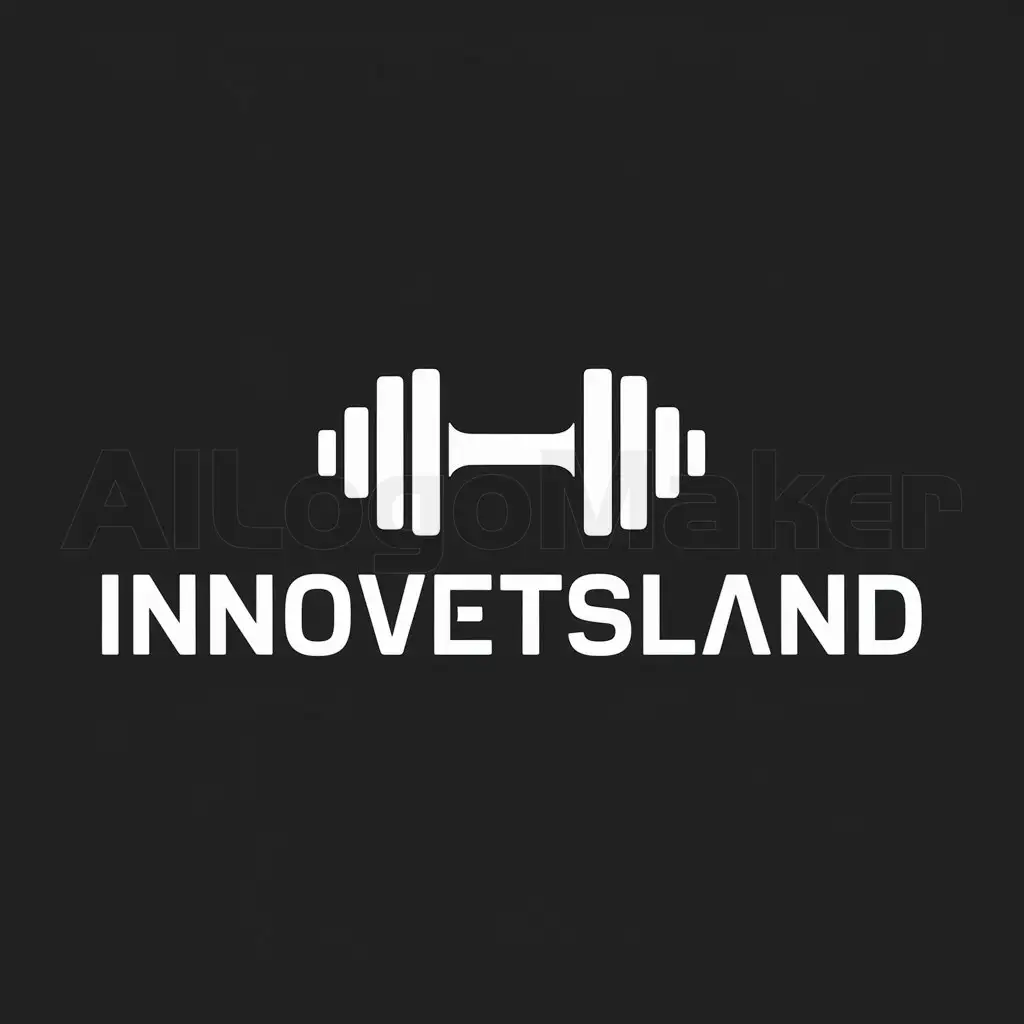 a logo design,with the text "innovetsland", main symbol:pesas,Moderate,be used in Sports Fitness industry,clear background
