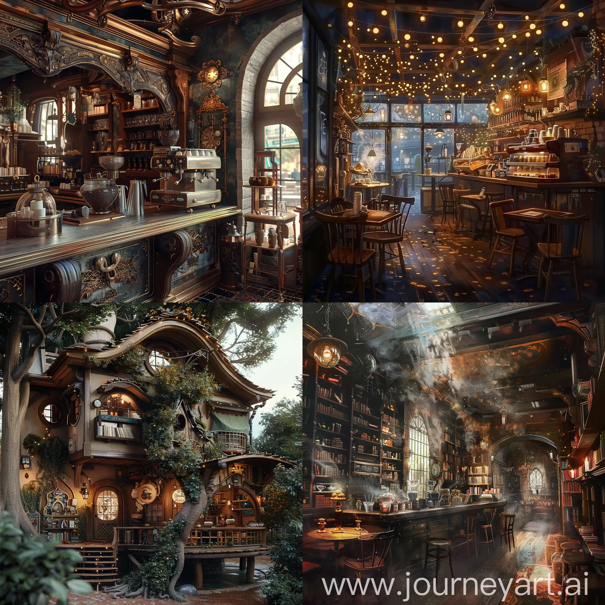 Cozy-Coffee-House-Interior-with-Incandescent-Lighting