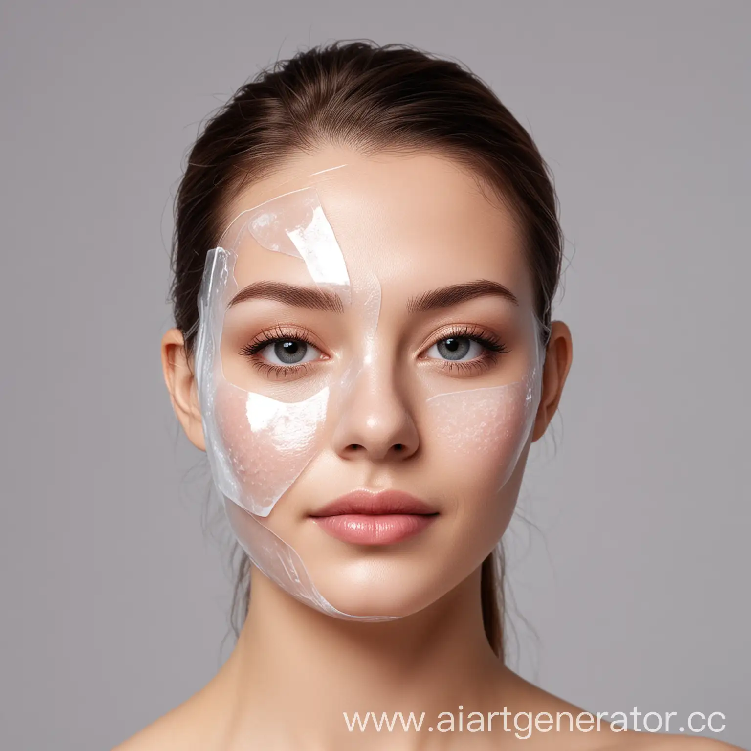 создай примеры картинок гидрогелевых масок для лица для продажи на онлайн сайте, 
