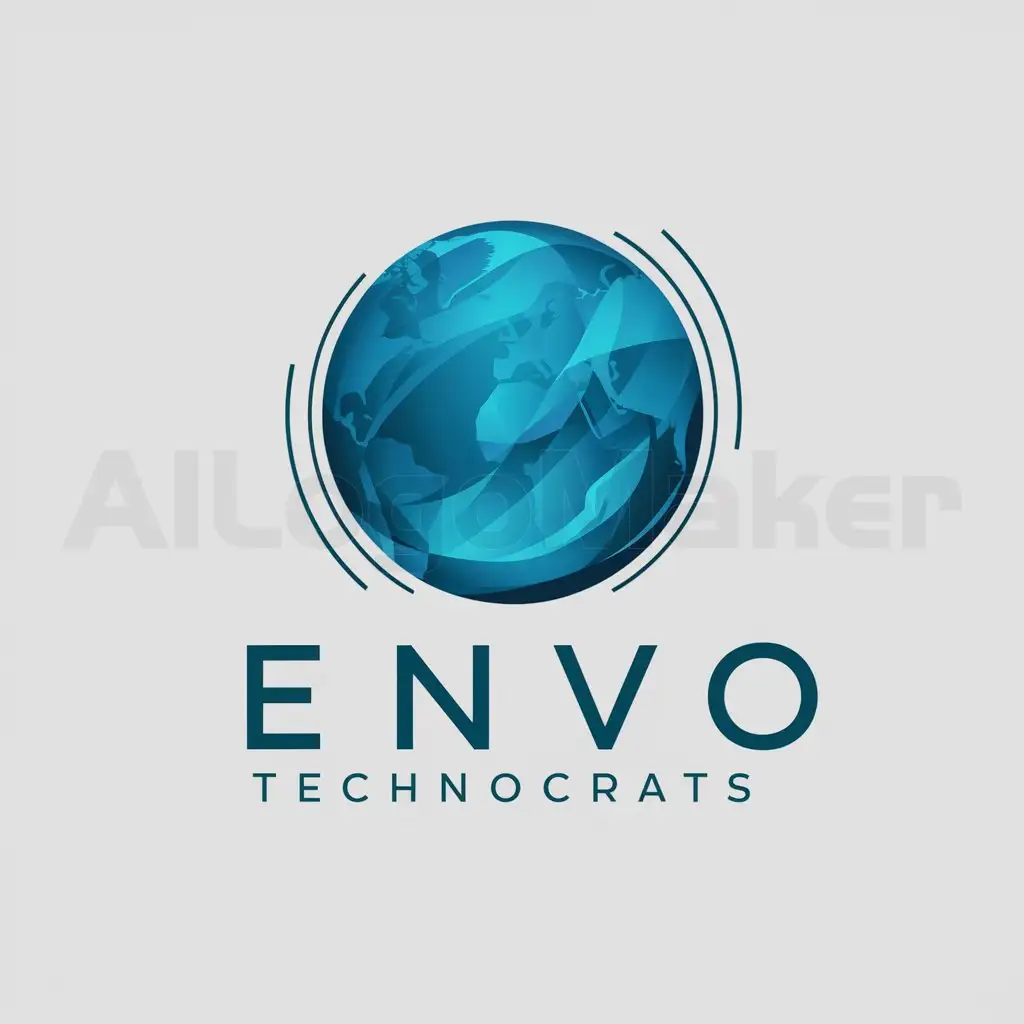 a logo design,with the text "Envo Technocrats", main symbol:Earth,Moderate,be used in Technology industry,clear background