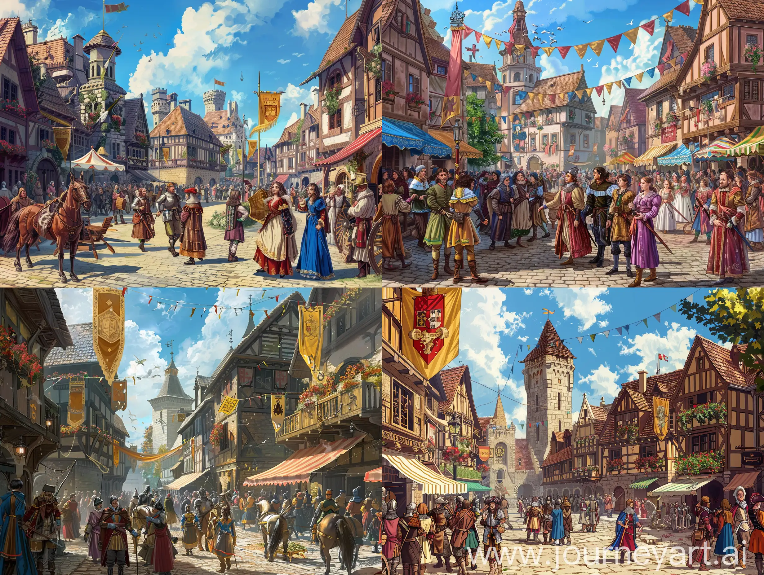Vibrant-Medieval-Town-Square-with-16th-Century-Costumes-and-Architecture