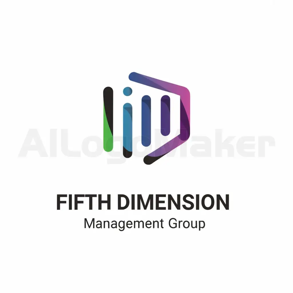 a logo design,with the text "FIFTH DIMENTION MANAGEMENT GROUP INC", main symbol:SPECTRUM,Minimalistic,be used in Technology industry,clear background