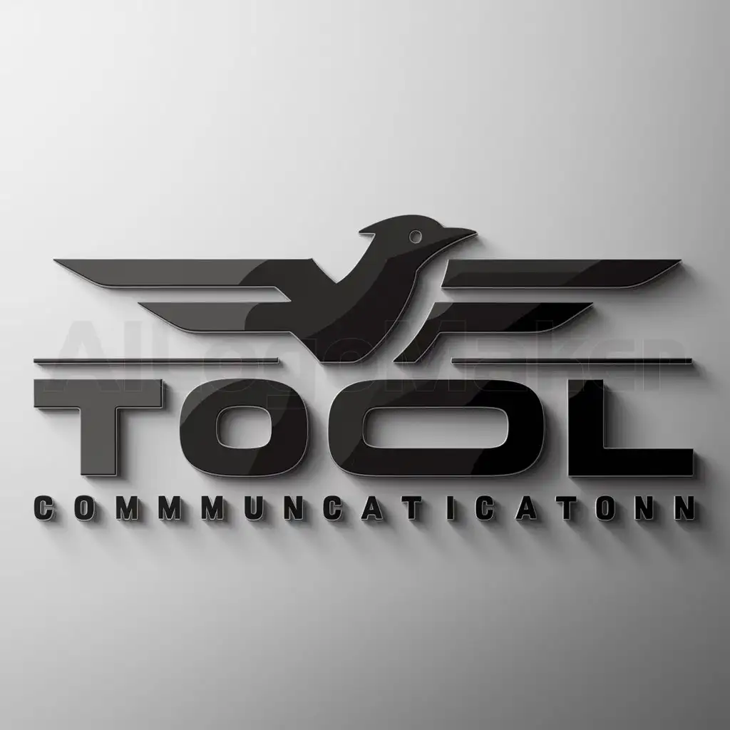 a logo design,with the text "tool", main symbol:Black Bird Tools,Moderate,be used in communication industry,clear background