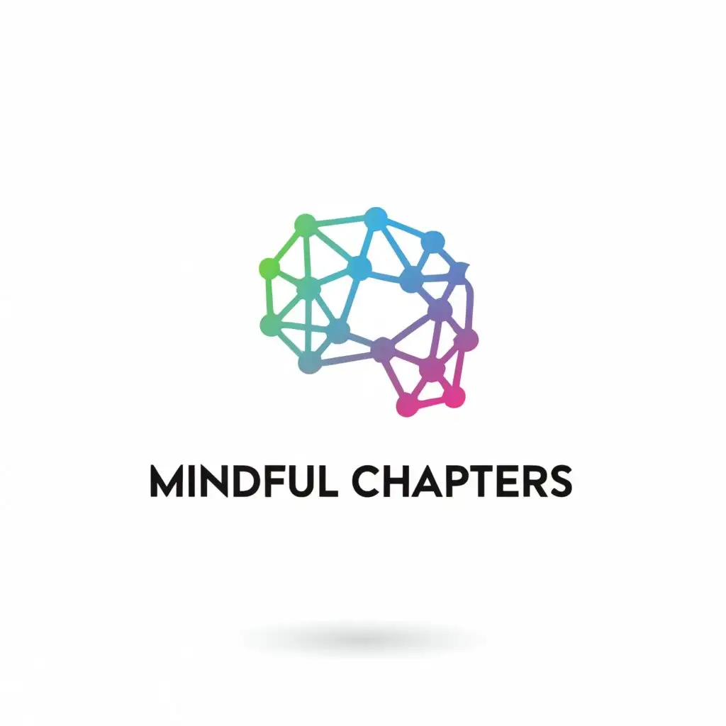 a logo design,with the text "Mindful chapters", main symbol:brain,Moderate,be used in Education industry,clear background