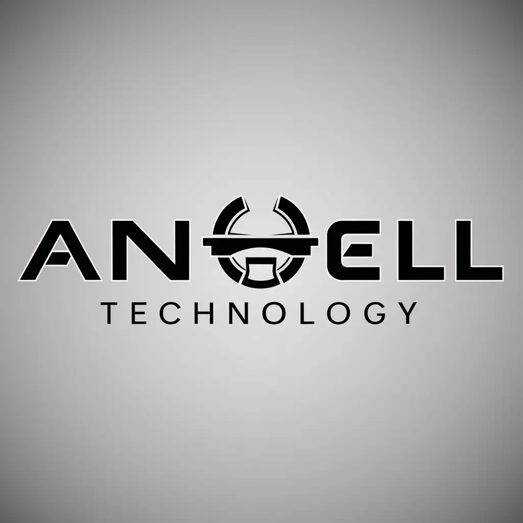 a logo design,with the text "ANGELL Technology", main symbol:x-ray machine,Moderate,be used in Technology industry,clear background