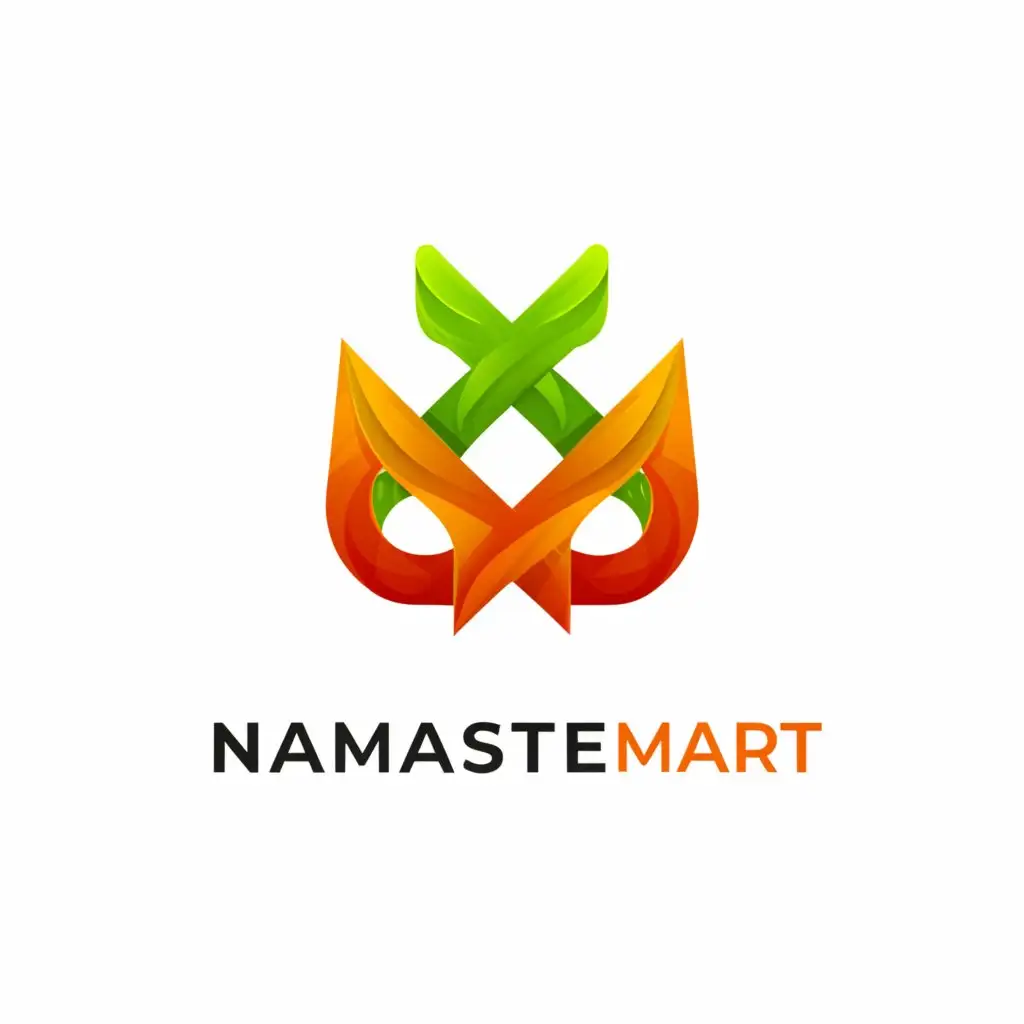 a logo design,with the text "NamasteMart", main symbol:eCommerce,Moderate,be used in Retail industry,clear background