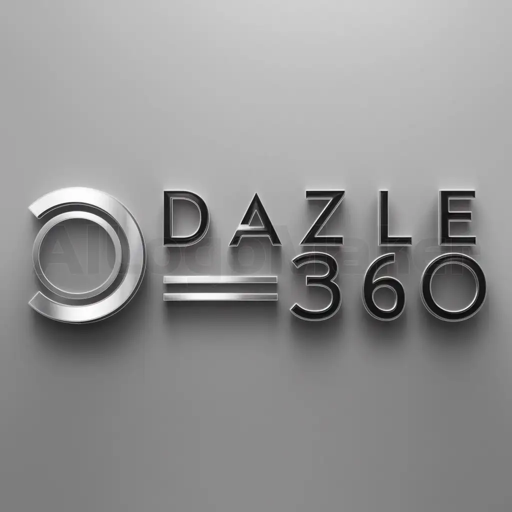 a logo design,with the text "Dazzle 360", main symbol:a circle,Moderate,clear background