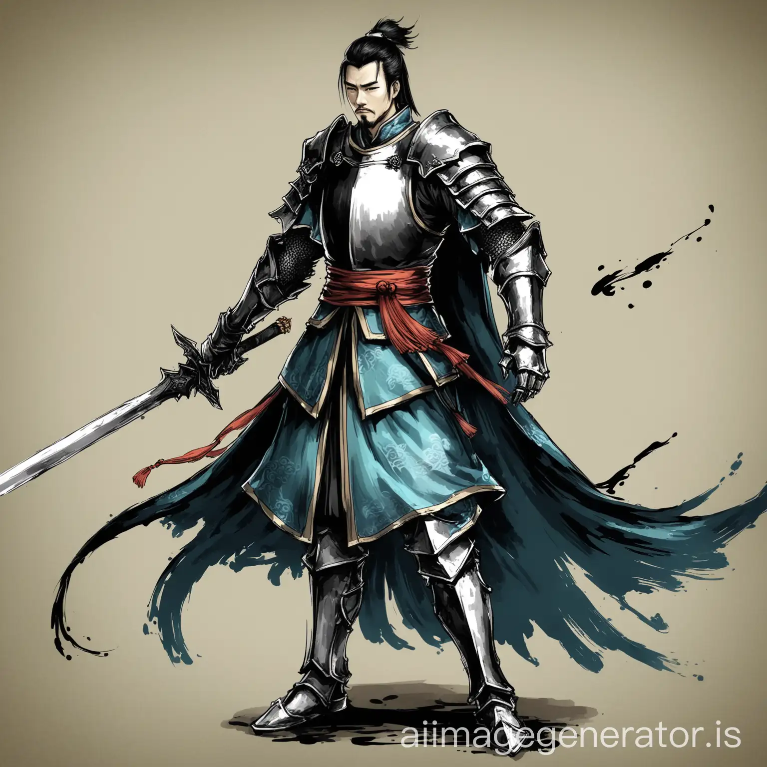 Ink-Style-Chinese-Ancient-Clothing-Male-KnightErrant