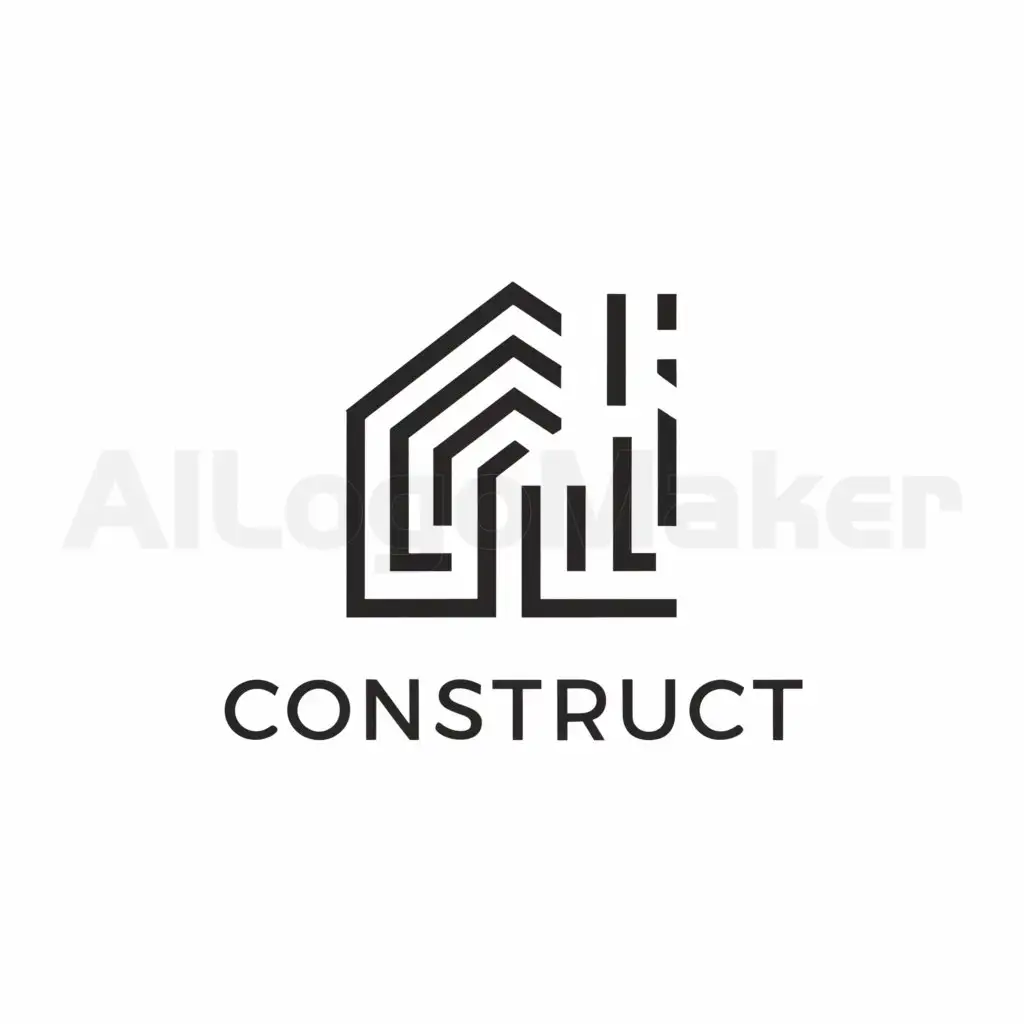 a logo design,with the text "Construct", main symbol:House,Moderate,be used in Real Estate industry,clear background