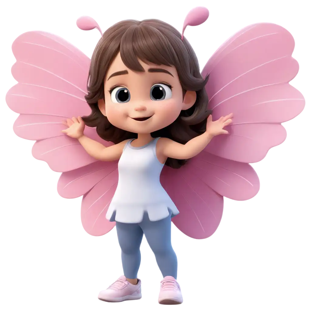 3D-Cute-Baby-Girl-With-Pink-Butterfly-Wings-HighQuality-PNG-Image-for-Versatile-Online-Use