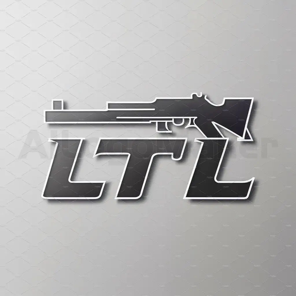a logo design,with the text "LTL", main symbol:gun,Moderate,be used in Others industry,clear background