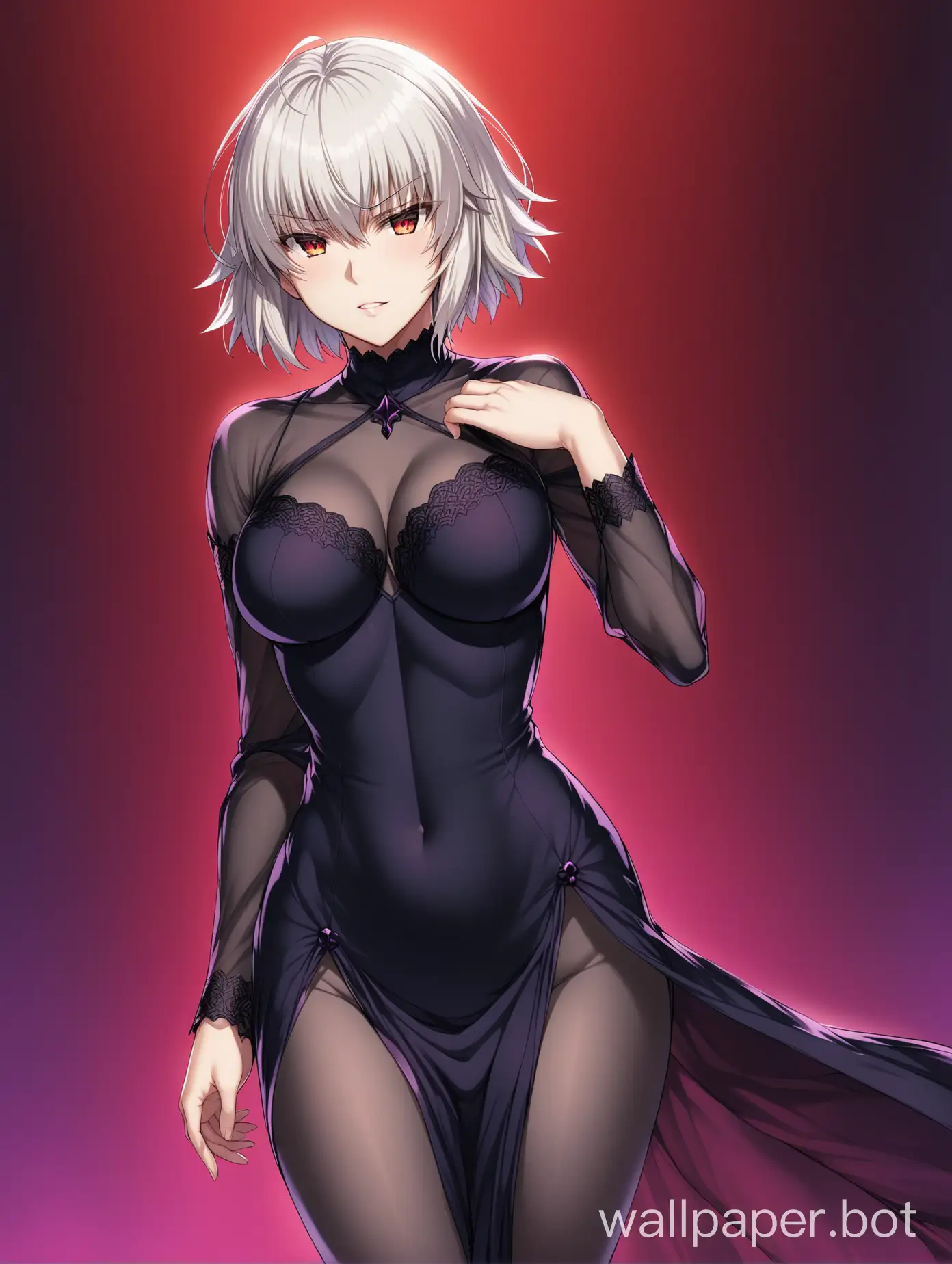 Jeanne Alter from Fate, perfect body, sheer dress
