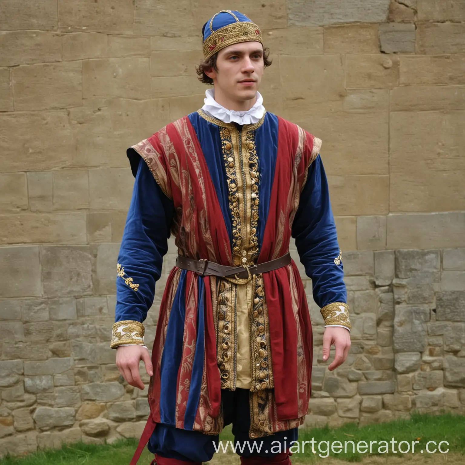 Authentic-15th-Century-Mens-Costume-with-Intricate-Details