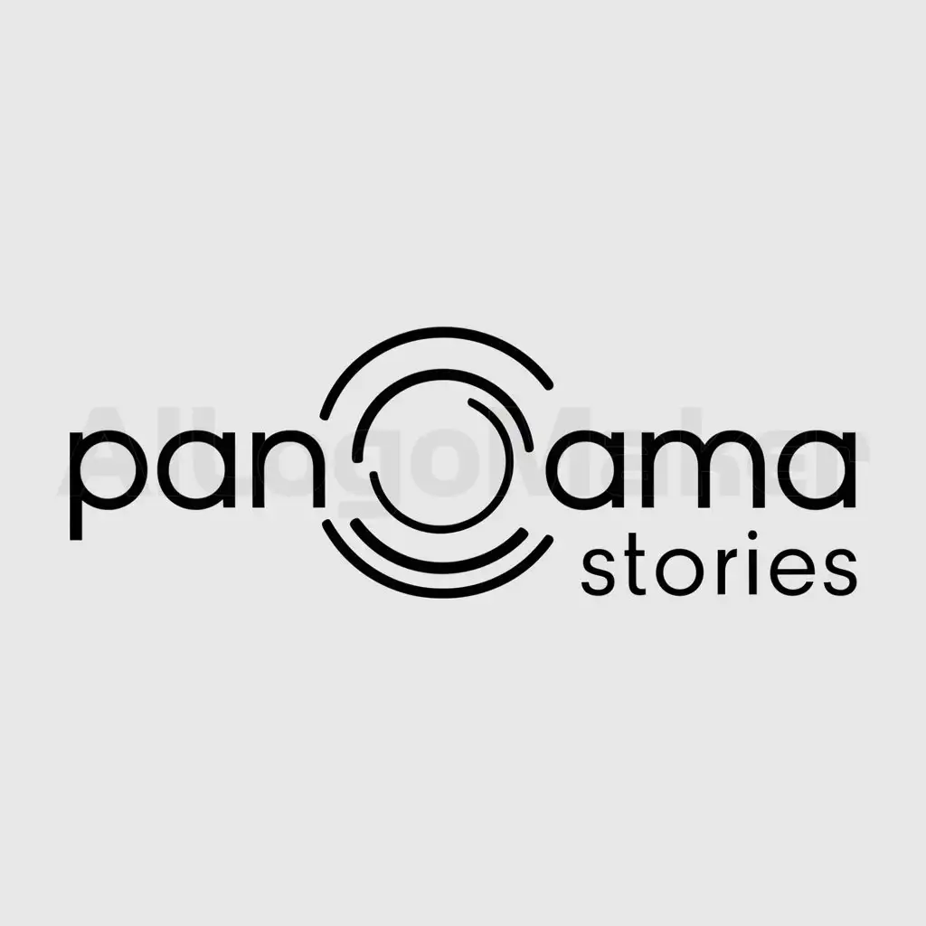 LOGO-Design-for-Panorama-Stories-Minimalistic-Symbol-for-Entertainment-Industry