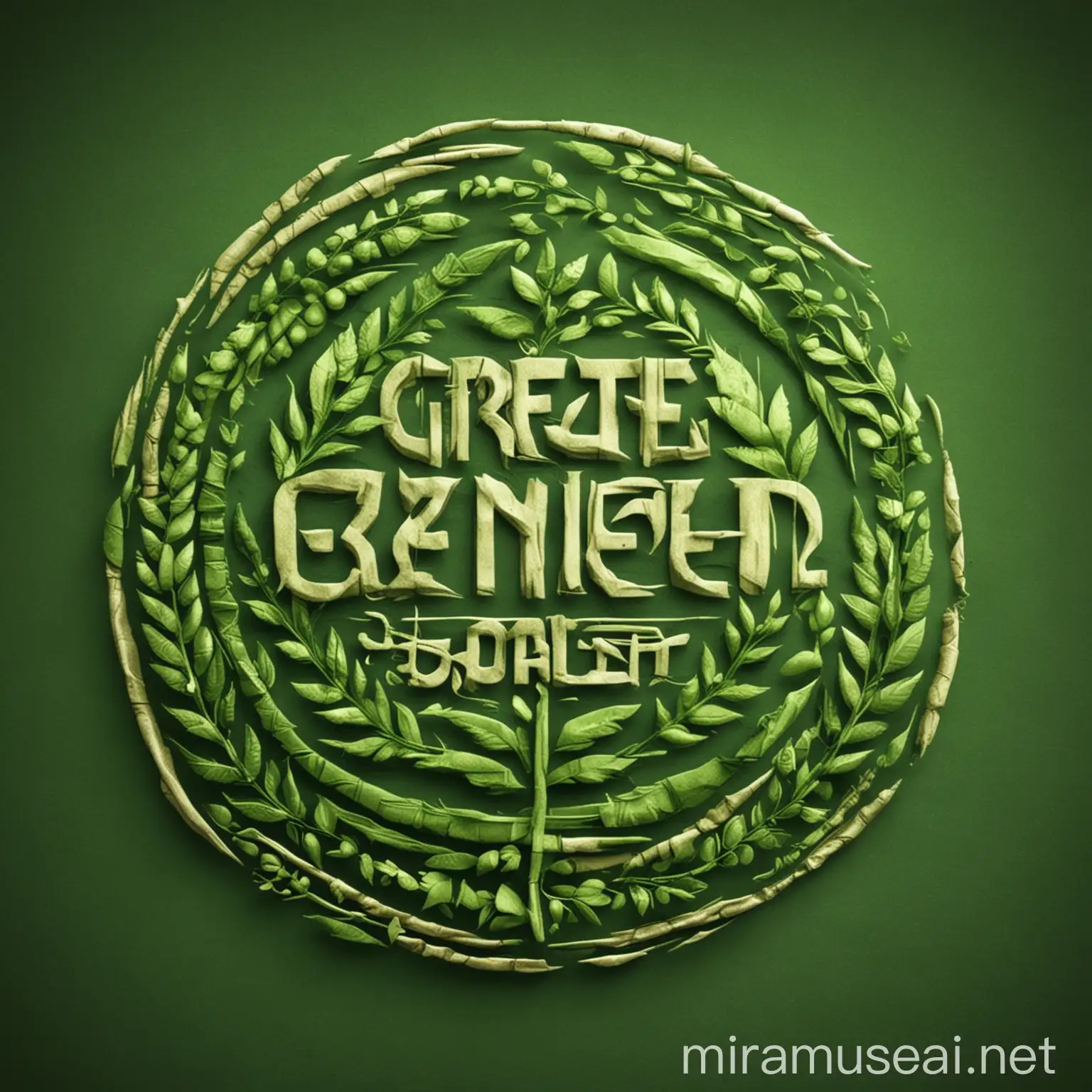 Green Bangla Vibrant Logo Design Celebrating Bangladeshi Culture