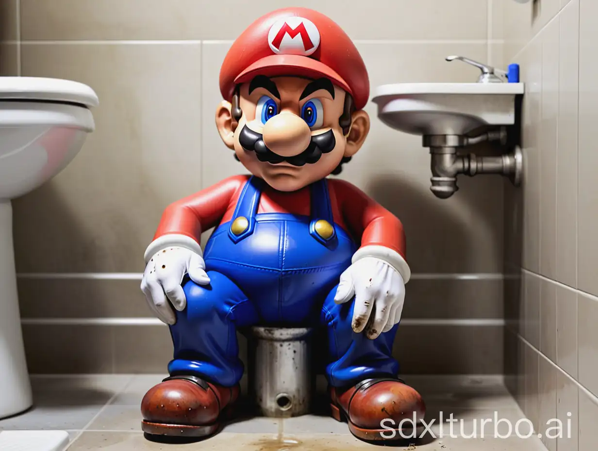 make a sad mario quitting plumbing