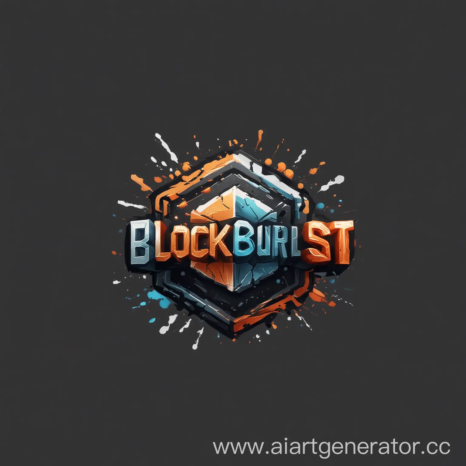 Vibrant-BlockBurst-Server-Logo-Design-with-Dynamic-Blocks