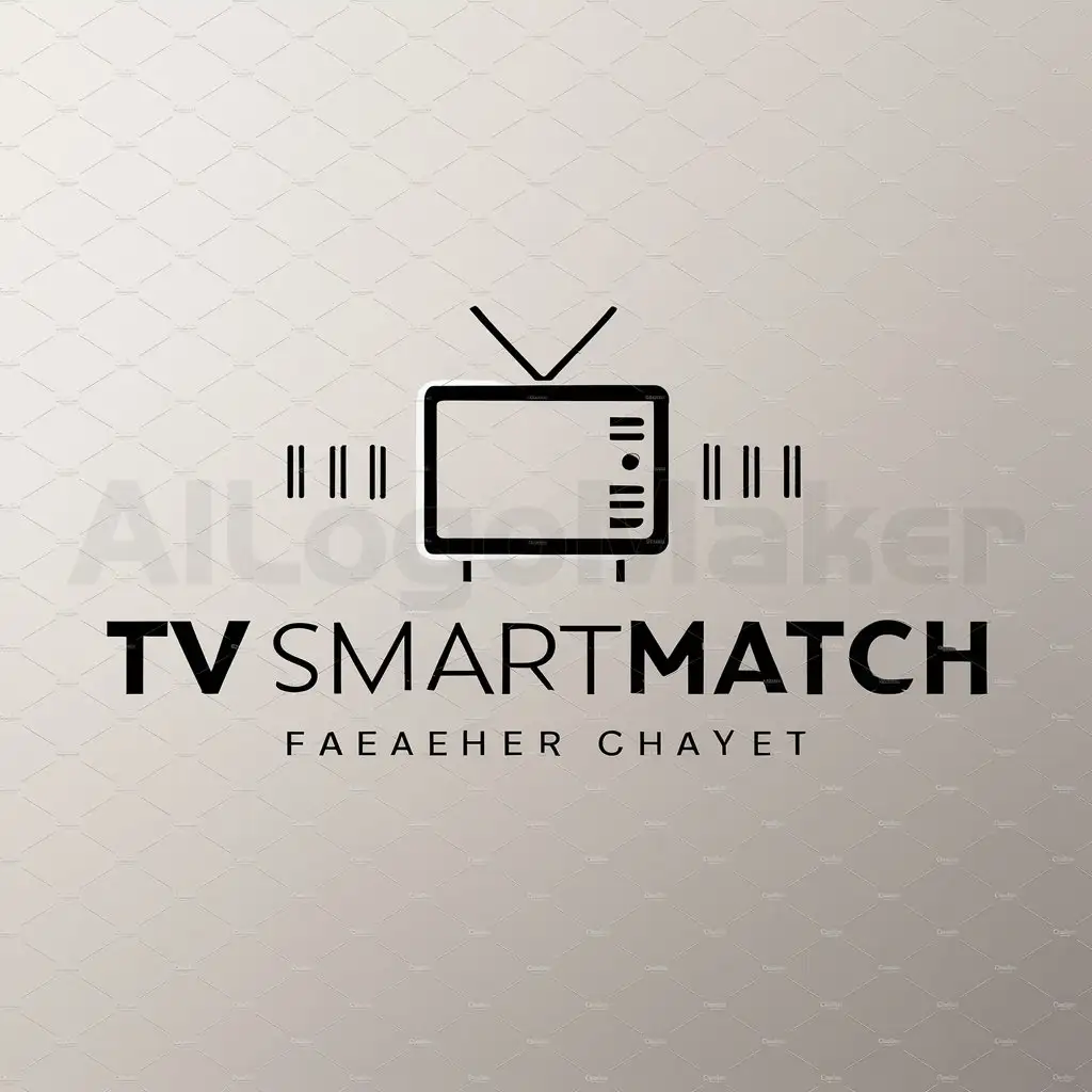 a logo design,with the text "TVSmartMatch", main symbol:televisor,Moderate,clear background