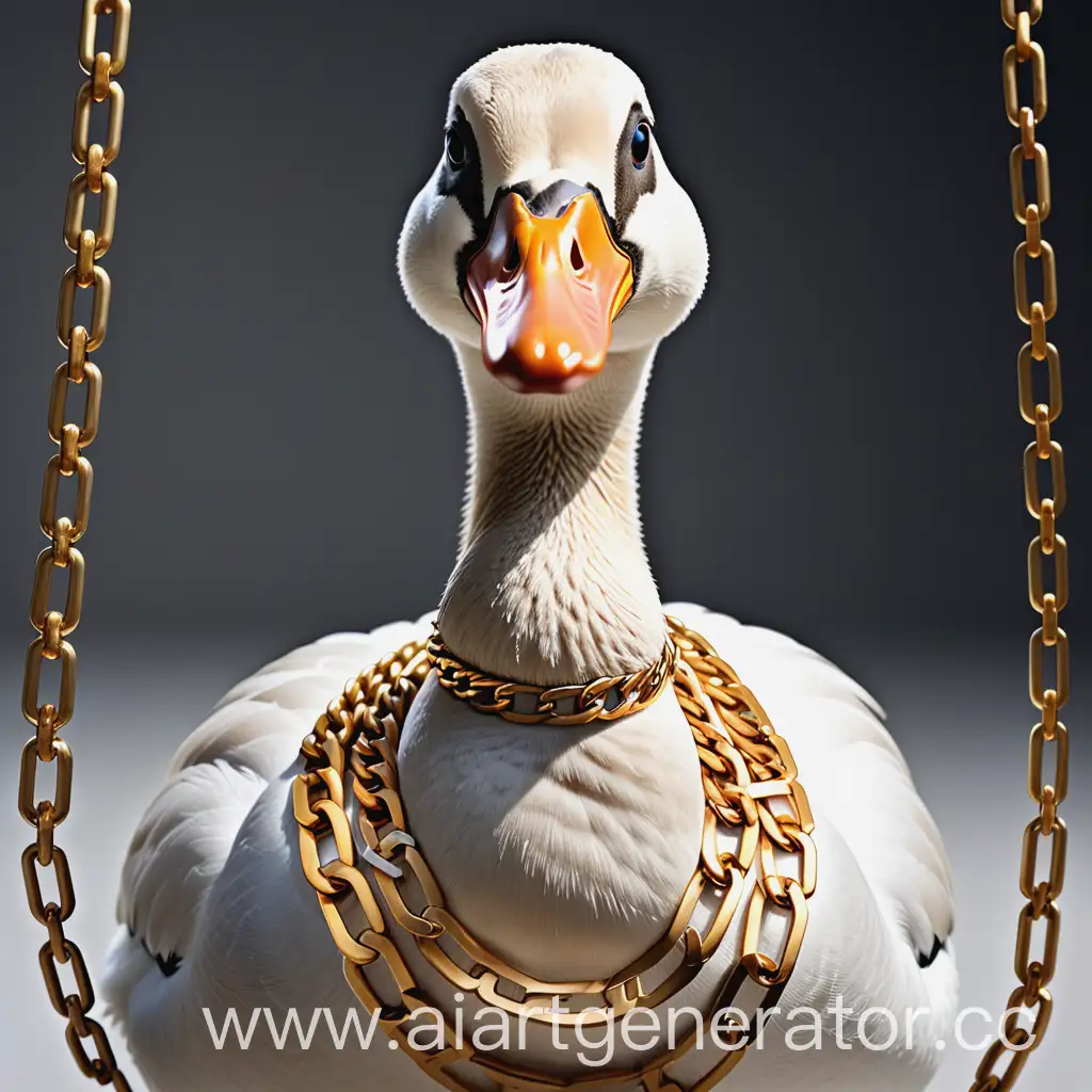 Stylish-Goose-Poses-with-Artek-Gold-Chains