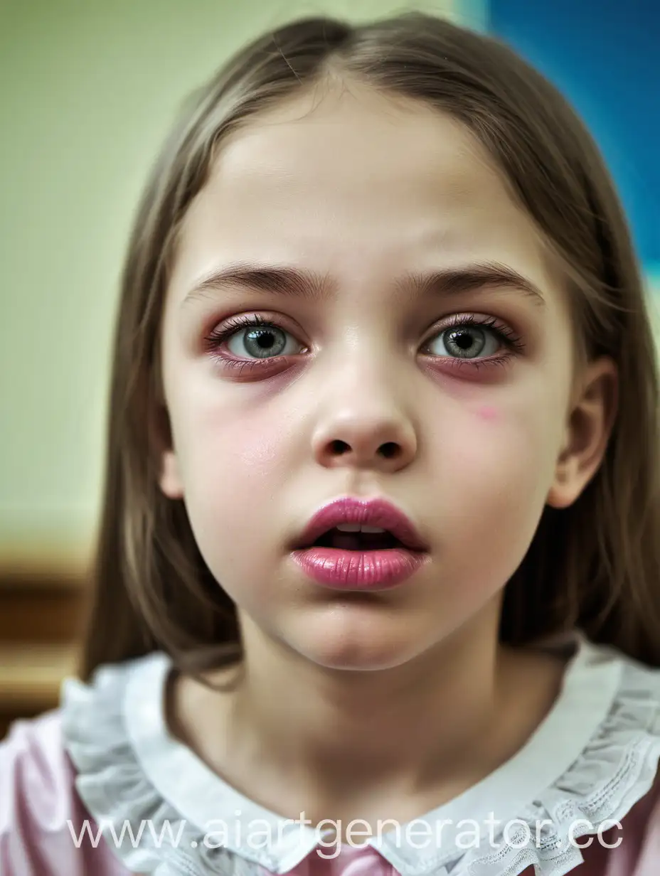 Innocent-Ukrainian-Girl-in-Classroom-with-Pink-Lips-CloseUp-Portrait