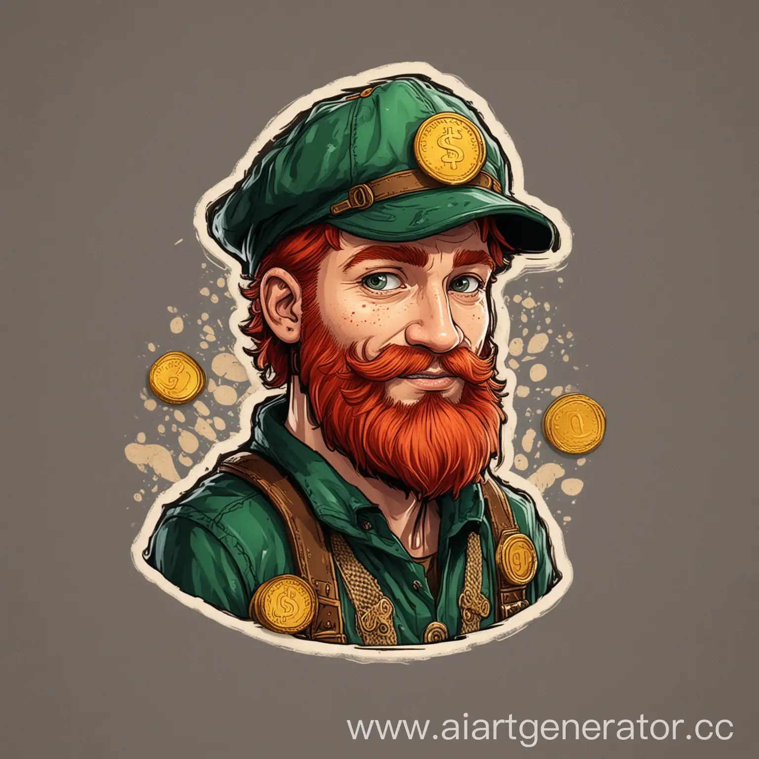 Cheerful-Leprechaun-Holding-Golden-Coins-in-Green-Attire