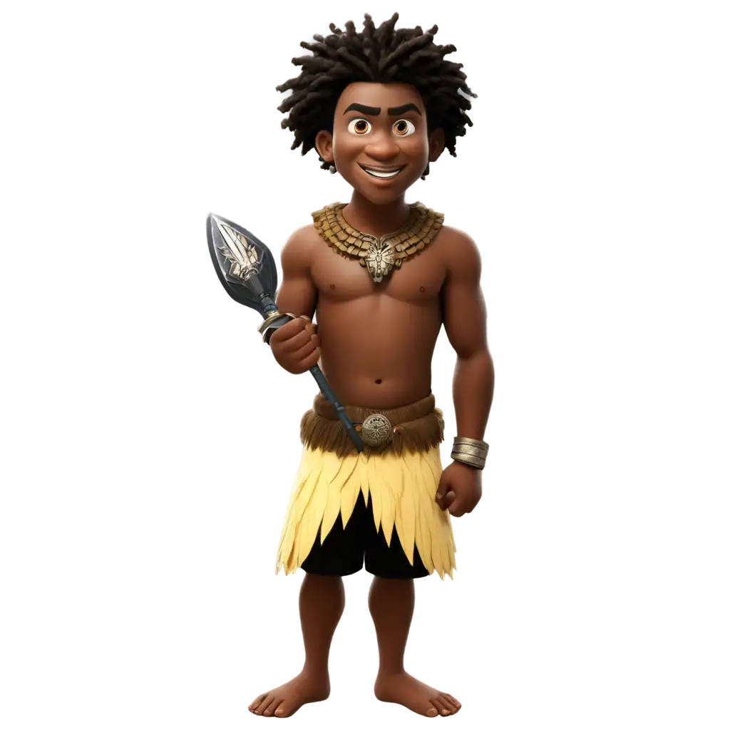 Melanesian cartoon warrior