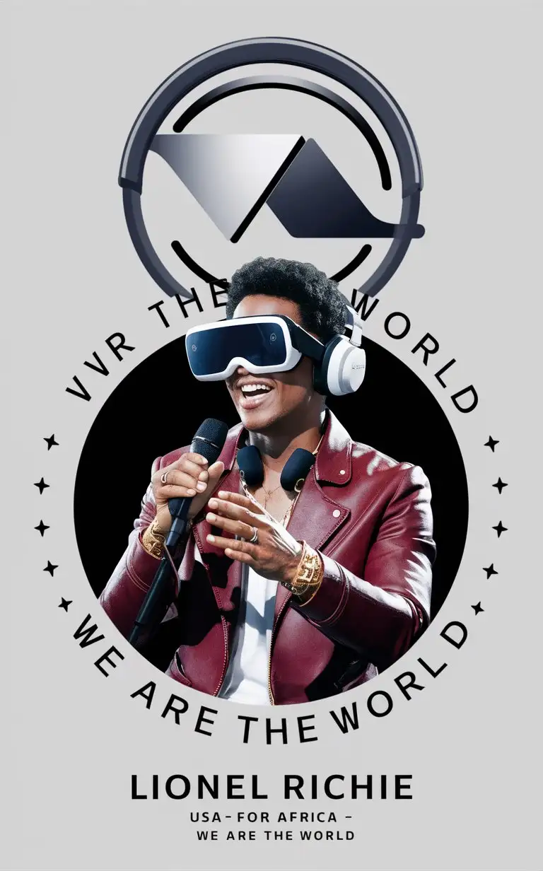 Lionel Richie in Virtual Reality Glasses Singing VR the World