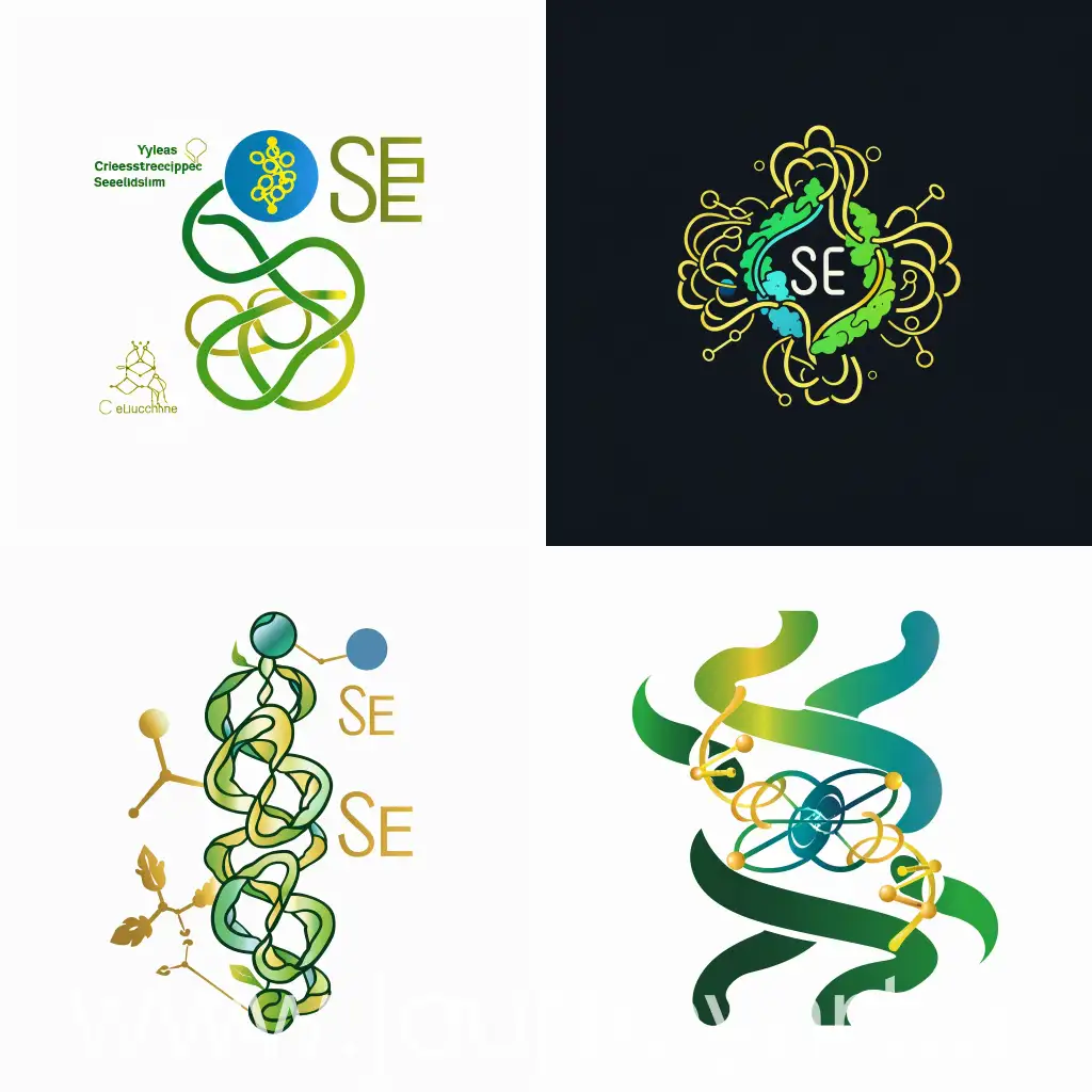 Yeast-Selenocysteine-Peptide-Logo-Concept-Natural-Health-Technology-in-Gold