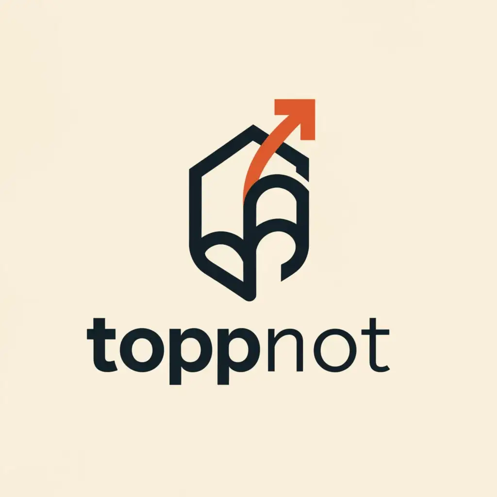a logo design,with the text "Toppnot ", main symbol:Develop a simple yet impactful logo for Toppnot that eschews traditional text-centric designs

Minimalistic Design: Emphasize simplicity and clarity in the logo's composition.
Innovative Concept: Explore unique visual elements or subtle symbolism to convey the brand's innovative spirit.
Memorability: Create a logo that is instantly recognizable and leaves a lasting impression.
Color Palette: Utilize a restrained color palette that complements the brand's identity.
Typography: Experiment with unconventional fonts or lettering styles to add interest to the logo.
,Minimalistic,clear background