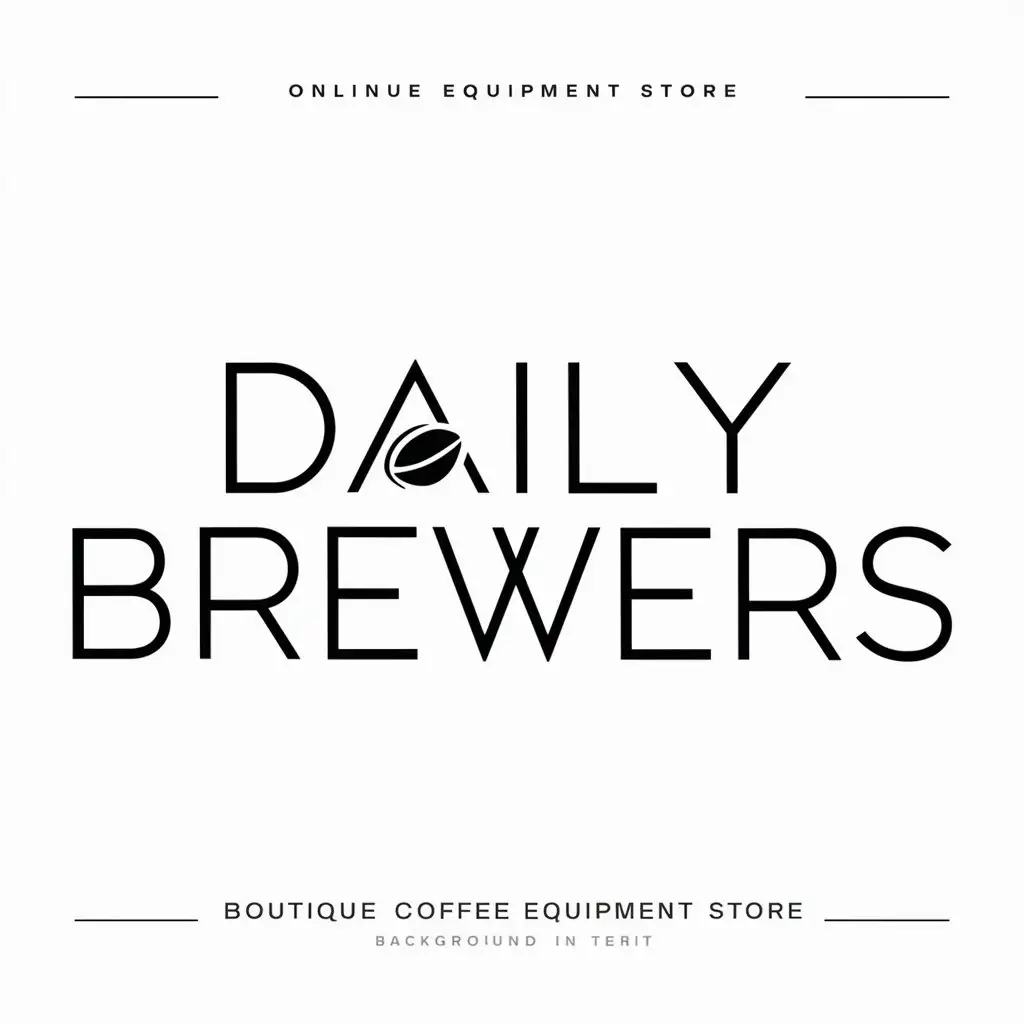 a logo design,with the text "Daily Brewers", main symbol:a logo design,with the text 'Daily Brewers', main symbol:Create new brand and logo for online coffee equipment store. A minimalist logo. The project involves creating a logo and designing a matching theme for my upcoming website. Our website domain is dailybrewers.com . The business is going to be called 'Daily Brewers'. We will sell high end boutique coffee equipment. A website theme that complements the logo and reflects the minimalist style. A modern and minimalist aesthetic for both the logo and the website theme. So, your portfolio should reflect your expertise in this area.,complex,be used in boutique coffee equipment industry,clear background