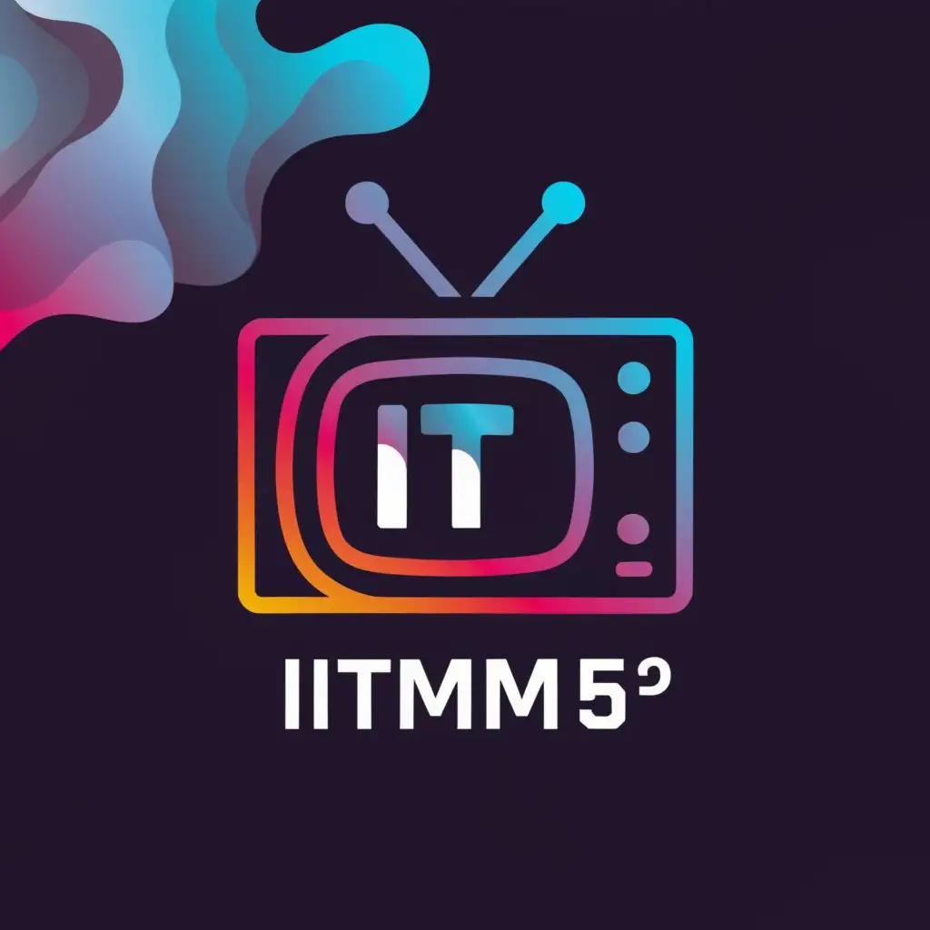 a logo design,with the text "iTm#9", main symbol:tv , gaming controller, dark grey smoke,complex,be used in Others industry,clear background