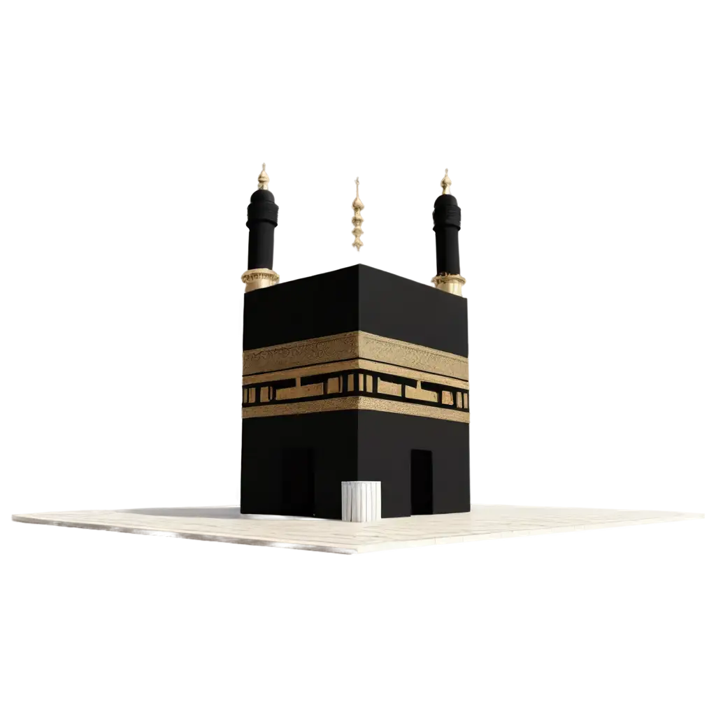 HighQuality-PNG-Image-of-Black-Kabba-Sharif-in-3D-Shape-Enhance-Your-Online-Presence