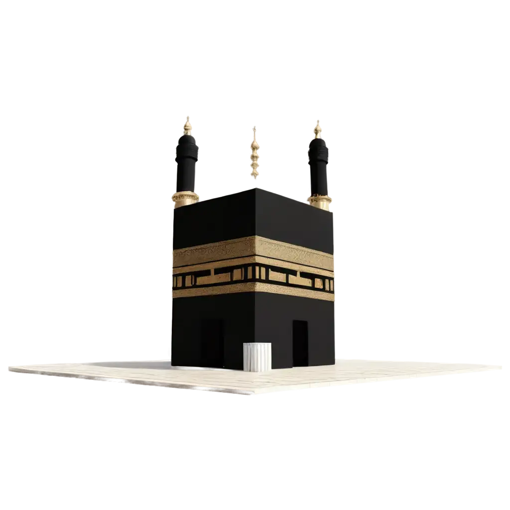 Kabba Sharif black color, 3d shape