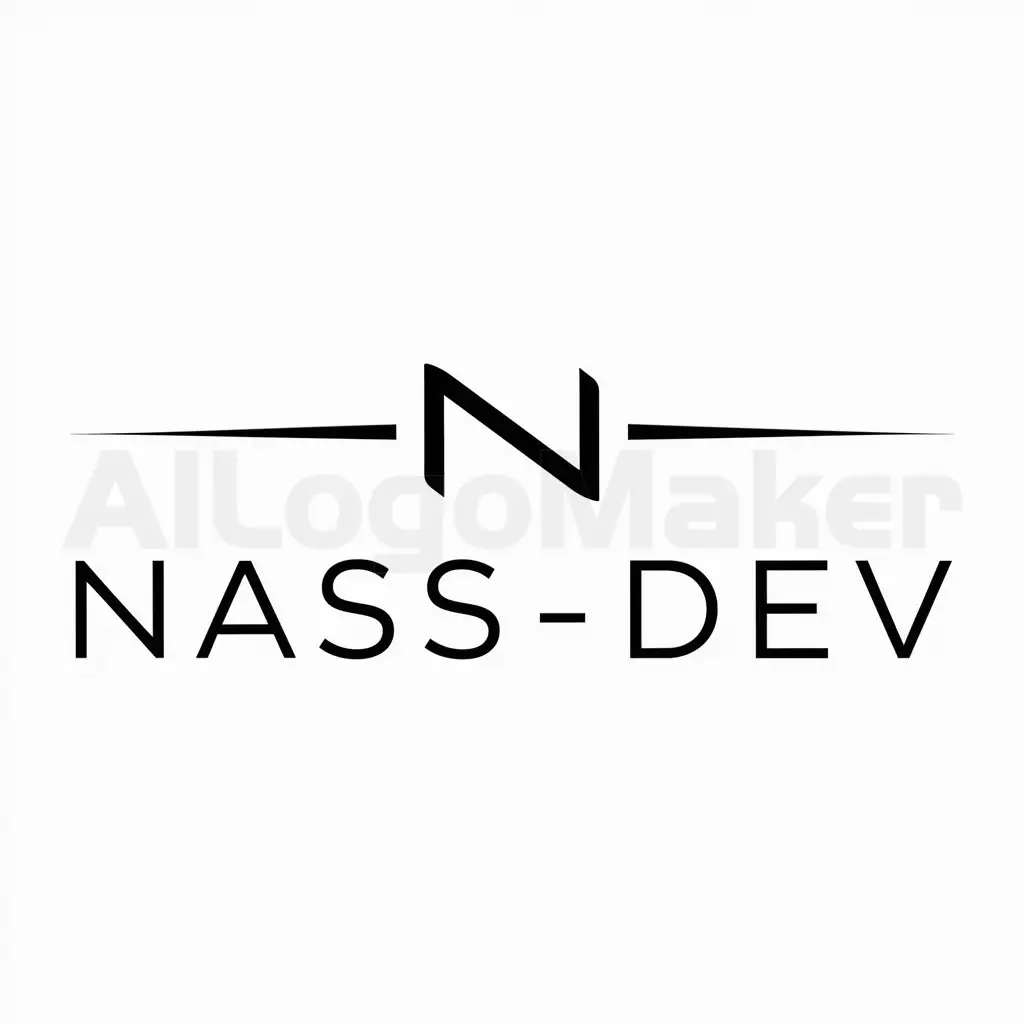 a logo design,with the text "NASS-DEV", main symbol:N,Minimalistic,be used in Technology industry,clear background