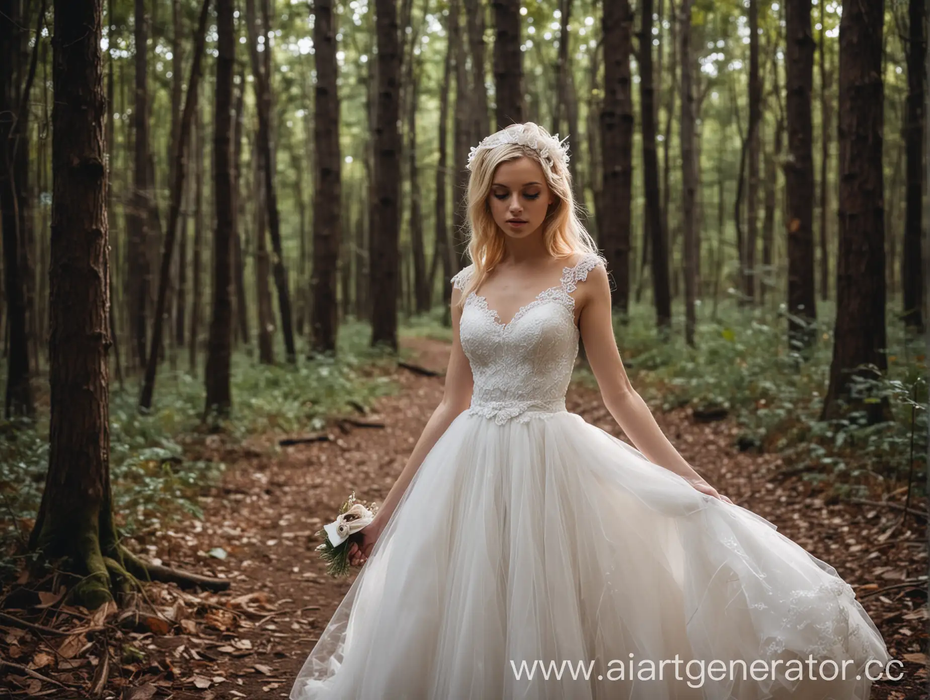 Enchanting-Forest-Wedding-Beautiful-Bride-Amidst-Natures-Splendor