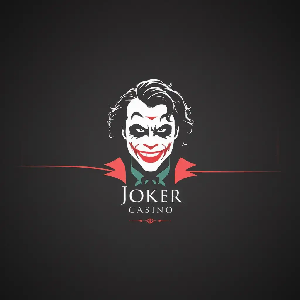 сделай шапку ютуб канала joker casino с минималистичным дизайном