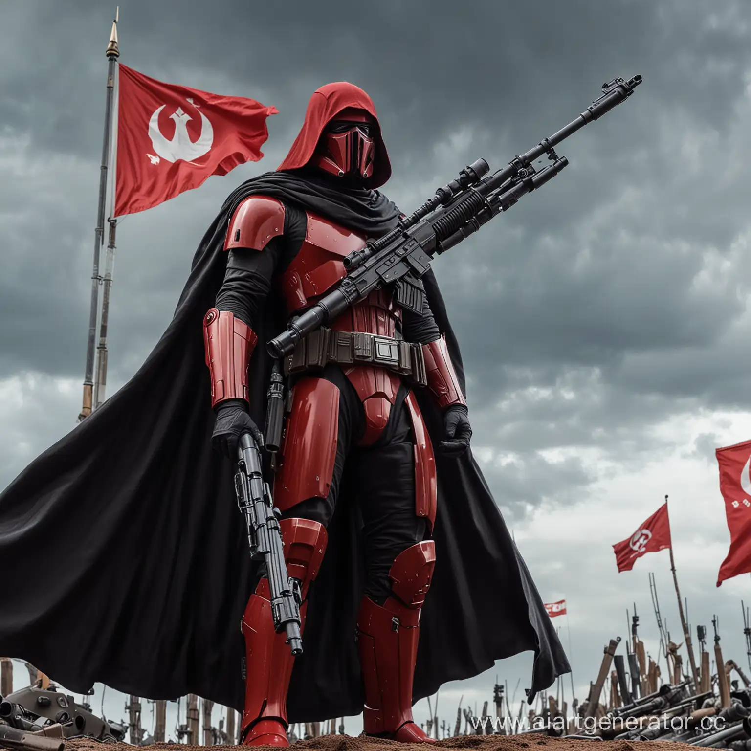 Redarmored-Star-Wars-Clone-Trooper-with-Sniper-Rifle-and-USSR-Flag-Background