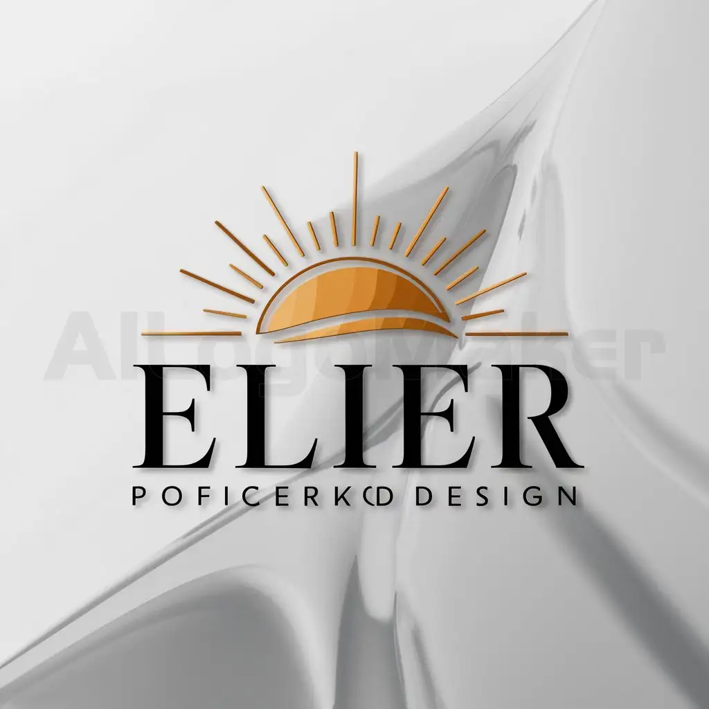 a logo design,with the text "Elier", main symbol:A new day,complex,clear background