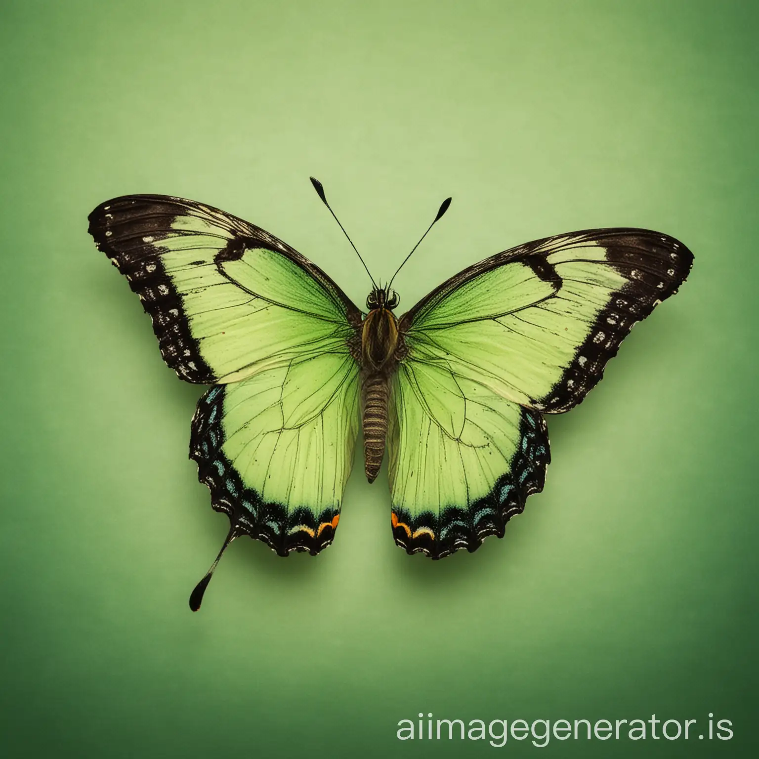 Vibrant-Green-Background-Butterfly-Beautiful-Insect-in-Lush-Foliage