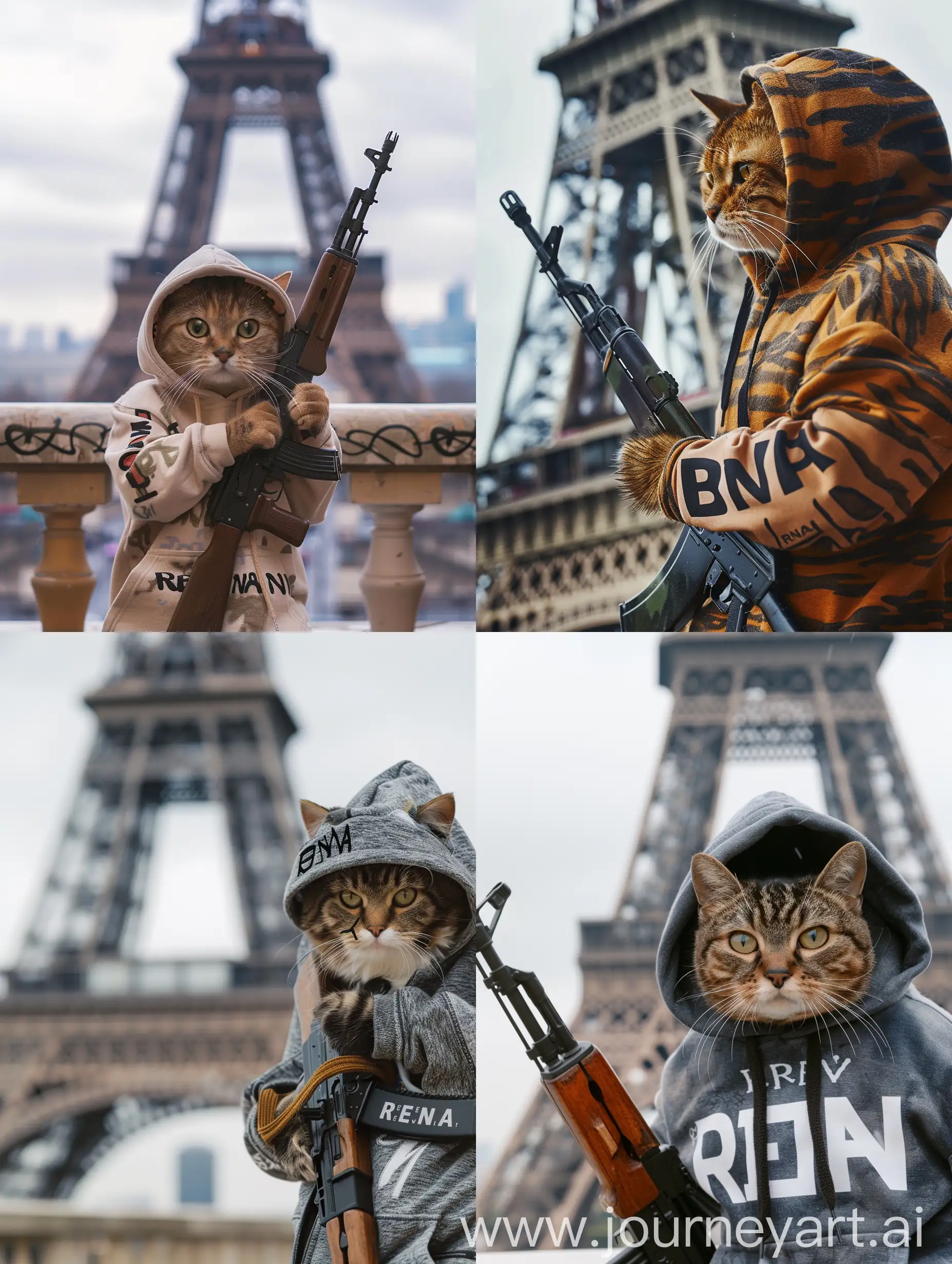 RENA-Cat-Wearing-Hoodie-with-Ak47-at-Eiffel-Tower