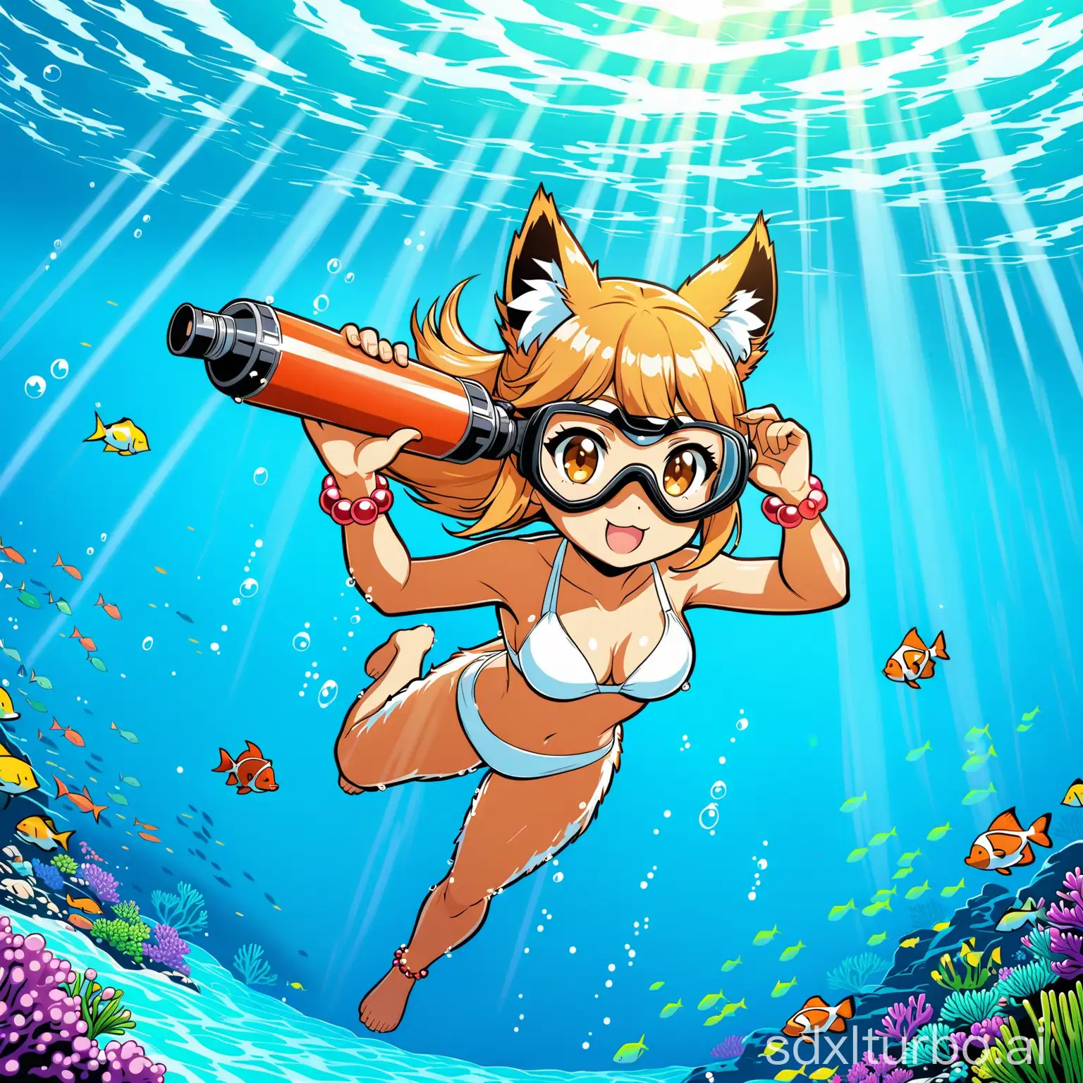 Blond-Fox-Girl-Tawna-Snorkeling-Adventure-in-White-Bikini