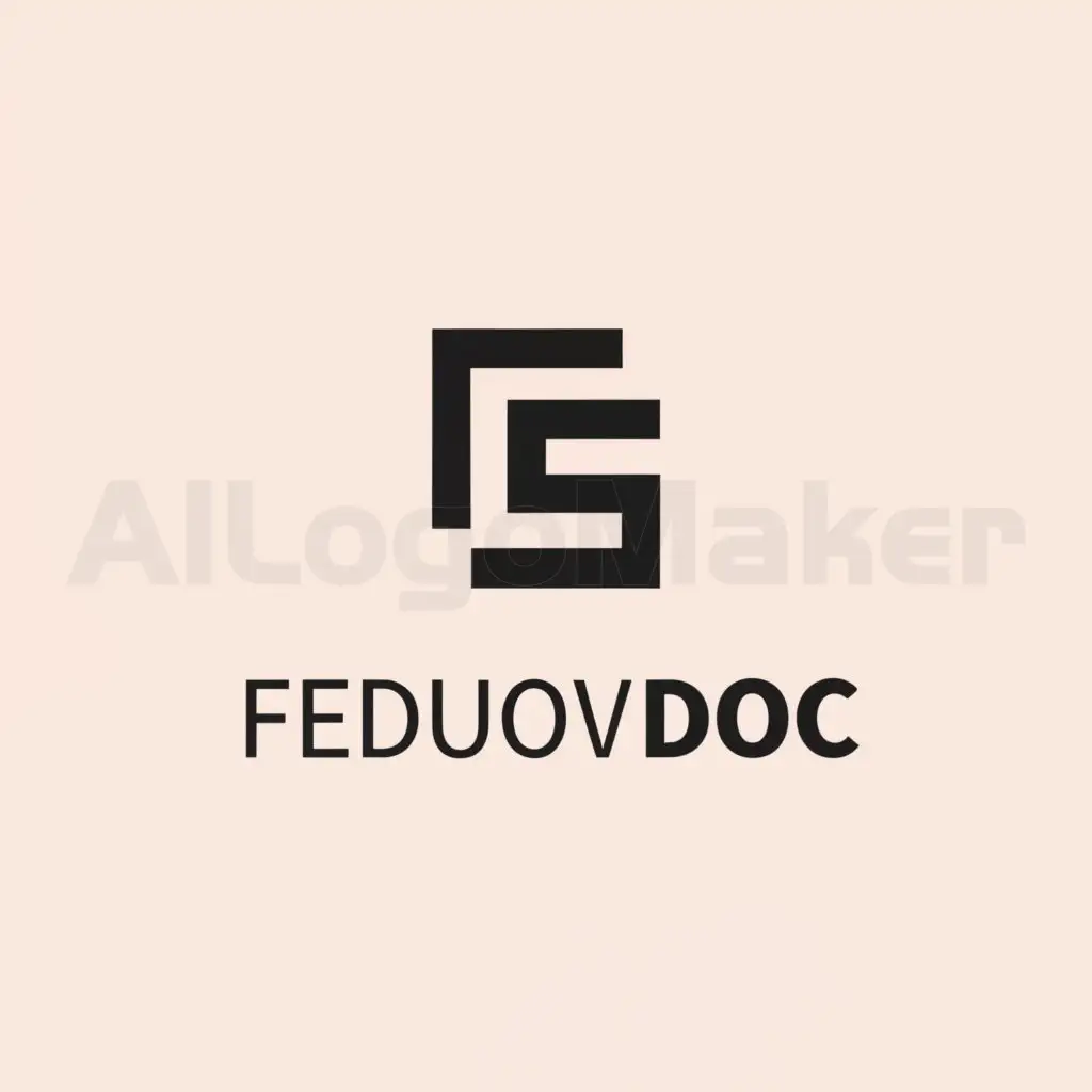 a logo design,with the text "FEDULOV DOC", main symbol:Rhombus and circle,Minimalistic,clear background