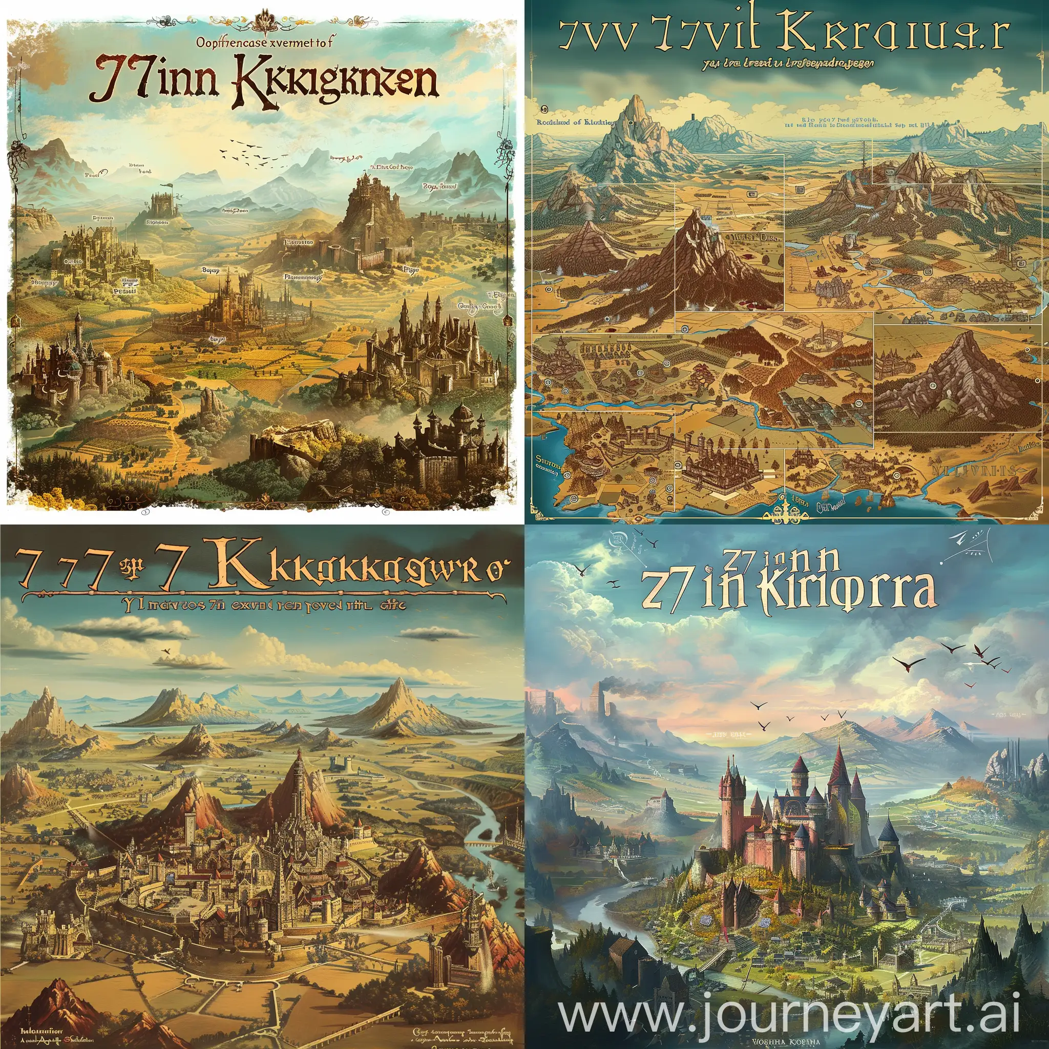 Long ago, the Seven Kingdoms were unified under a single ruler, but power struggles eventually split them into seven separate kingdoms. Each of these kingdoms had its own king or queen, and often wars broke out between them for control of land and resources.  Among the Seven Kingdoms were fertile lands, rugged mountains, mysterious forests, and stretches of barren desert. Each kingdom had its own culture, traditions and legends.  Over the centuries, alliances have formed and fallen, dynasties have prospered and faded, and wars have been fought and won. The great houses of the Seven Kingdoms competed for power and influence, sometimes at the cost of peace and stability.  But while political struggles and court intrigue often dominated the stories of the Seven Kingdoms, there were also darker threats looming over this world. Evil creatures, corrupt wizards, and armies of the undead have at times threatened the fragile balance of life in the realms.