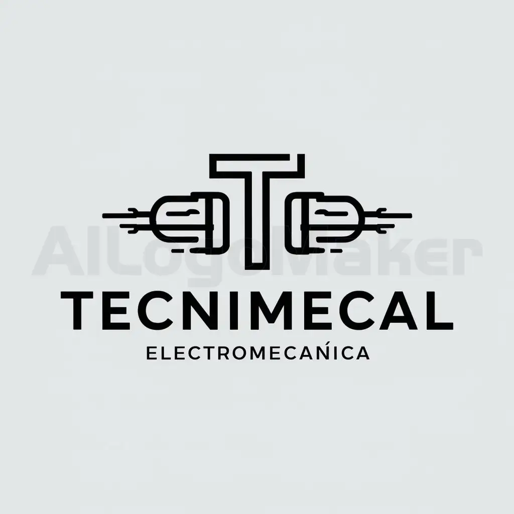 a logo design,with the text "Tecnimecal", main symbol:Electromecanica,Moderate,be used in industria industry,clear background