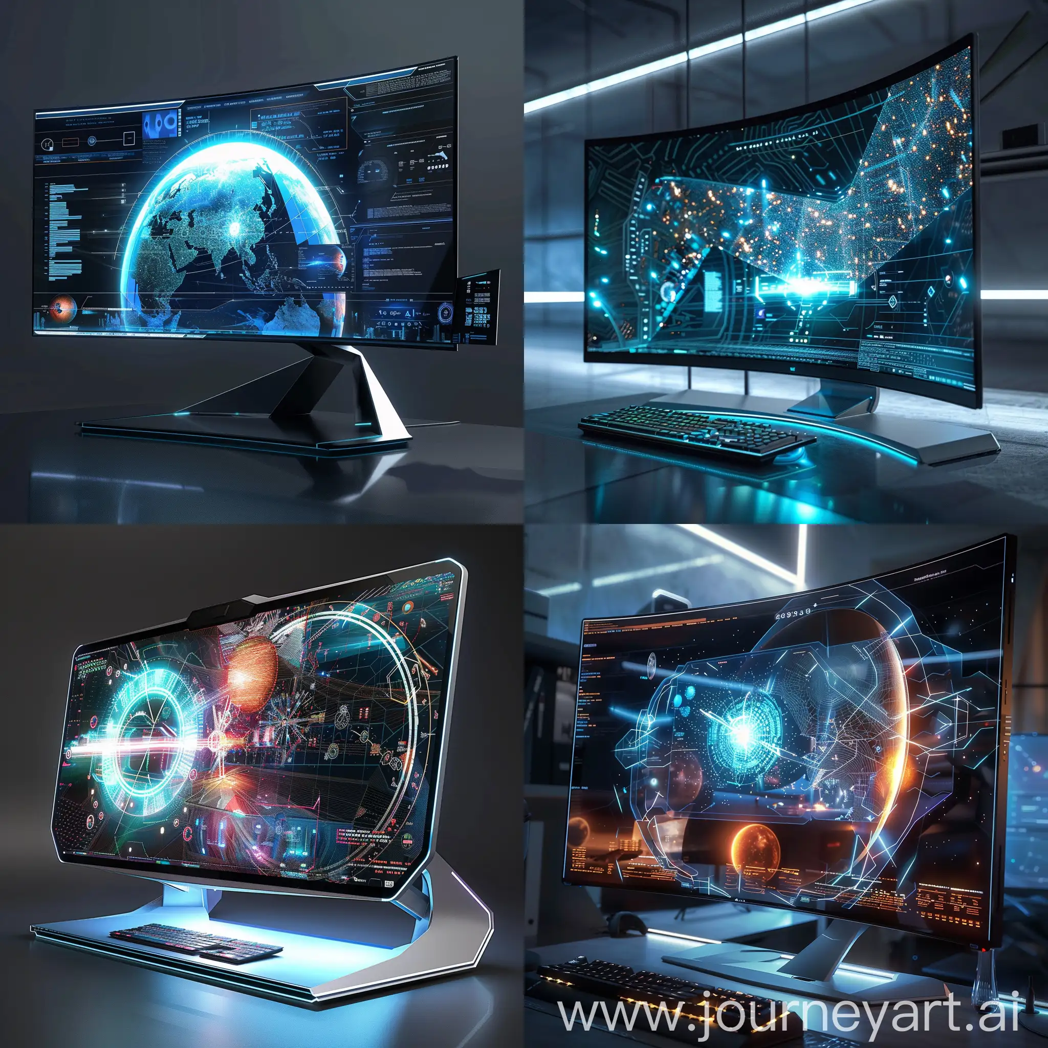 Futuristic-SciFi-PC-Monitor-with-Quantum-Dot-Display-and-Holographic-Projection